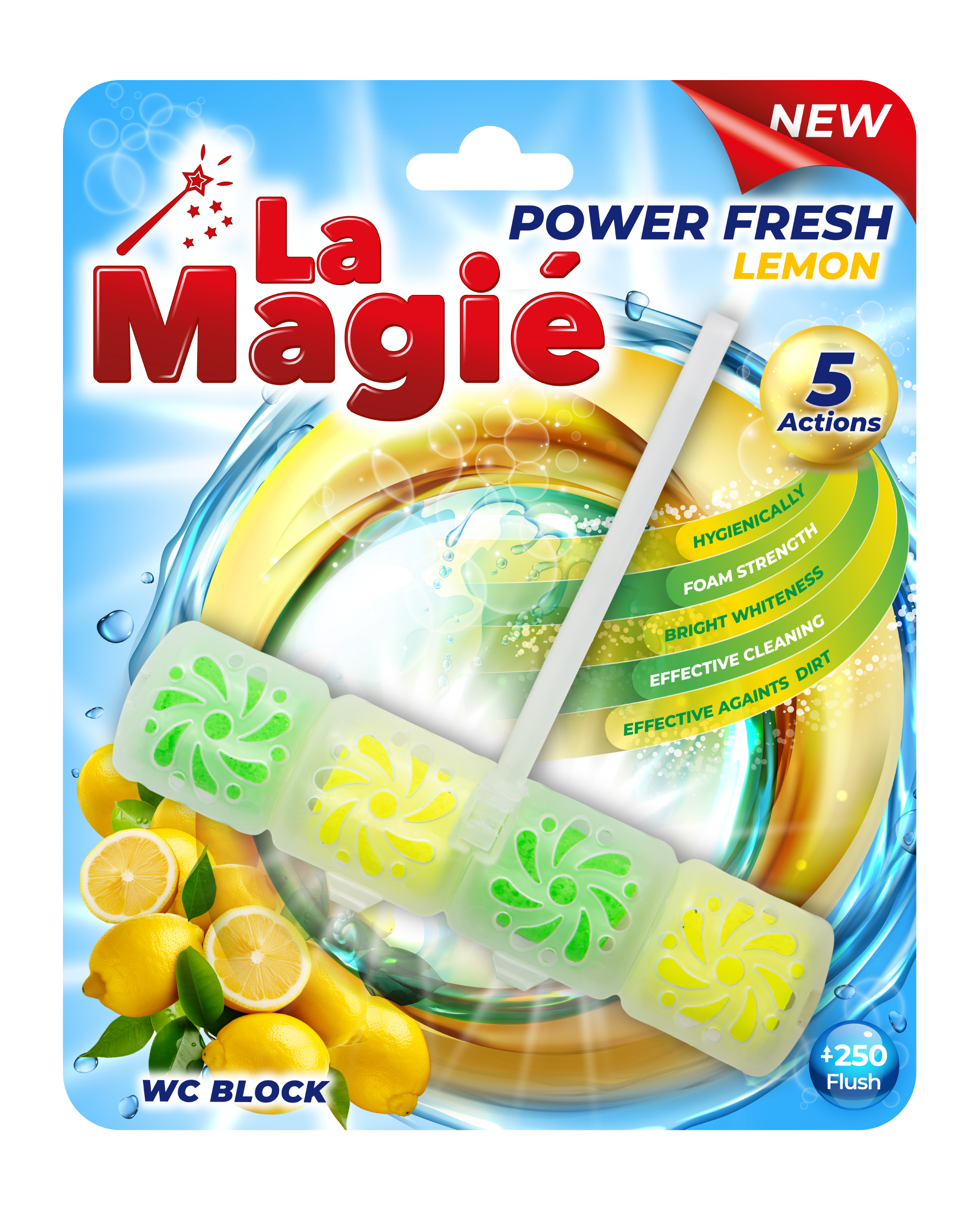 LA MAGIÉ POWER FRESH WC BLOCK 40 G LEMON